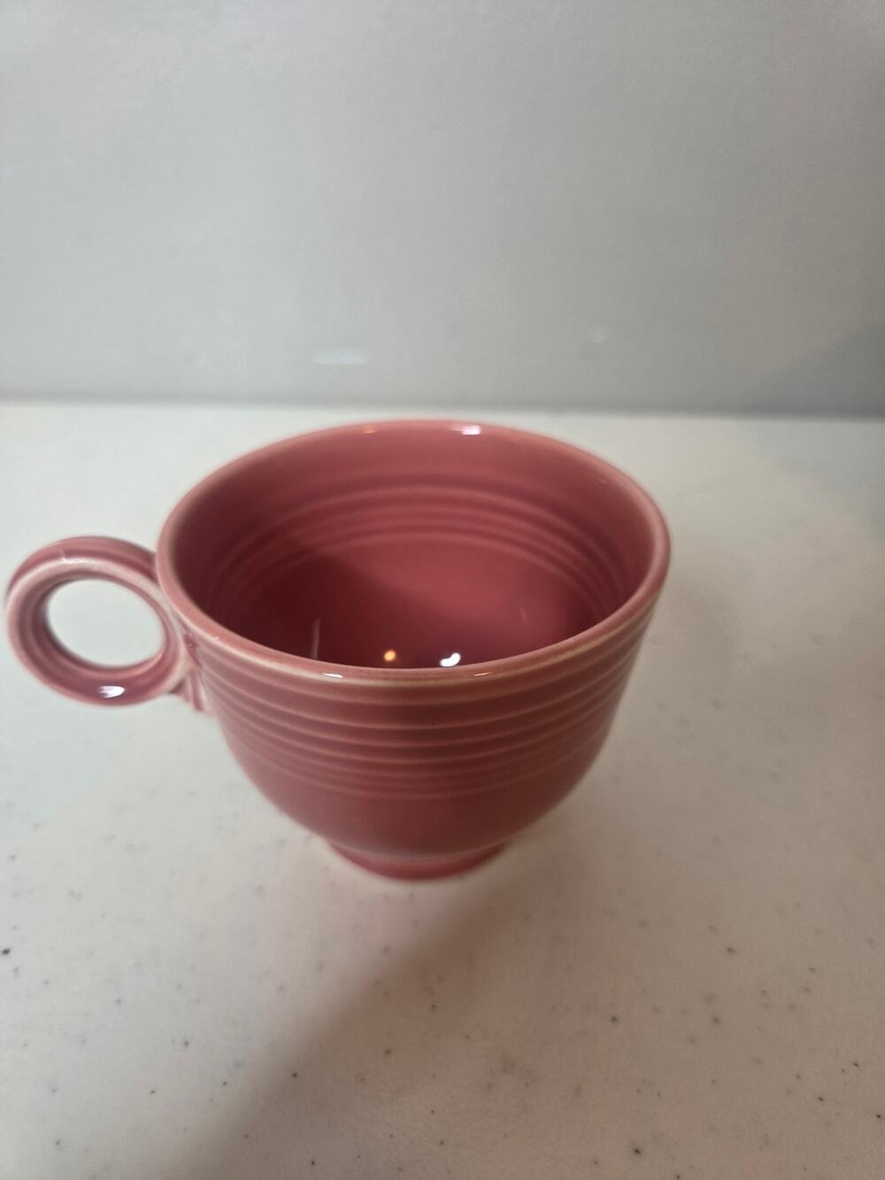 Fiestaware Rose Pink Teacup and Saucer
